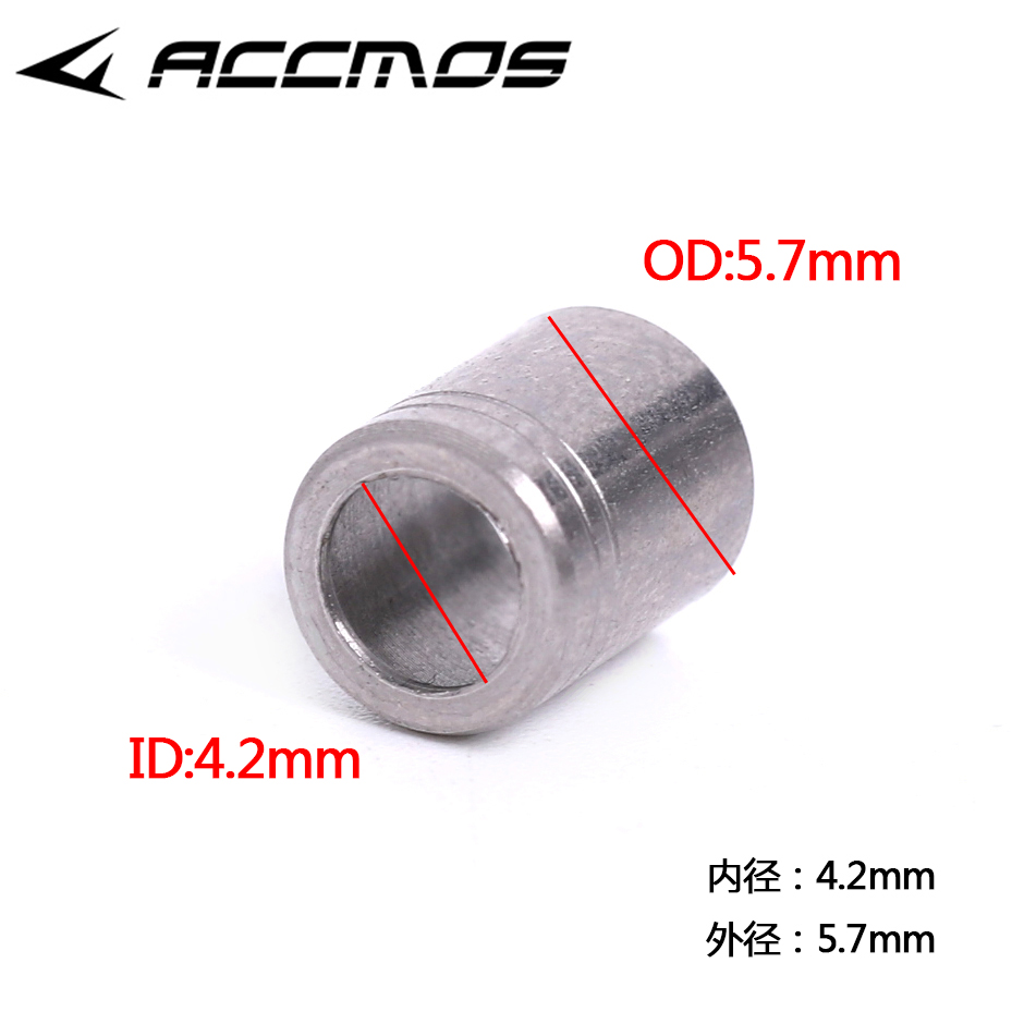 Anneau antidéflagrant en acier inoxydable, pour ID 4.2mm OD 5.25-6.1mm, protecteur d'arbre à flèche, 12/24 pièces: 24pcs OD 5.7mm