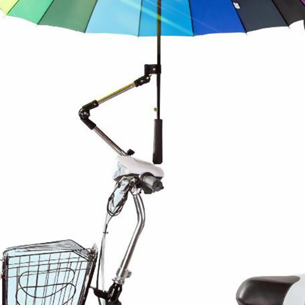 Rustfrit stål paraply står enhver vinkel drejelig kørestol cykel paraply stik klapvogn paraply holder regn rullestole