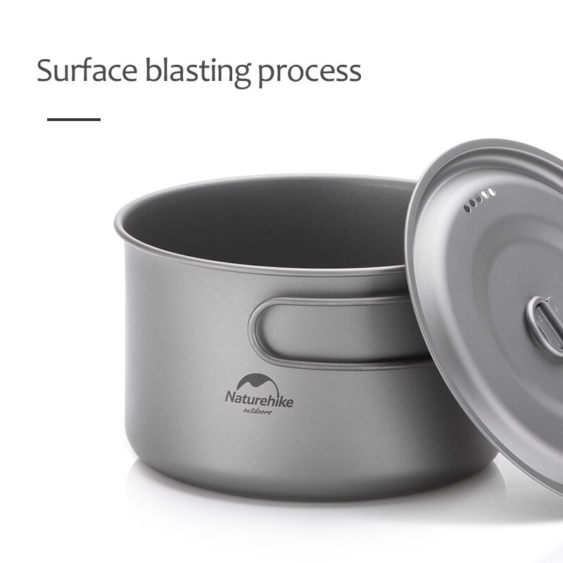 Naturehike acampamento ao ar livre panelas conjunto pote de titânio frigideira cozinhar piquenique pendurado pote com tripé portátil utensílios de mesa