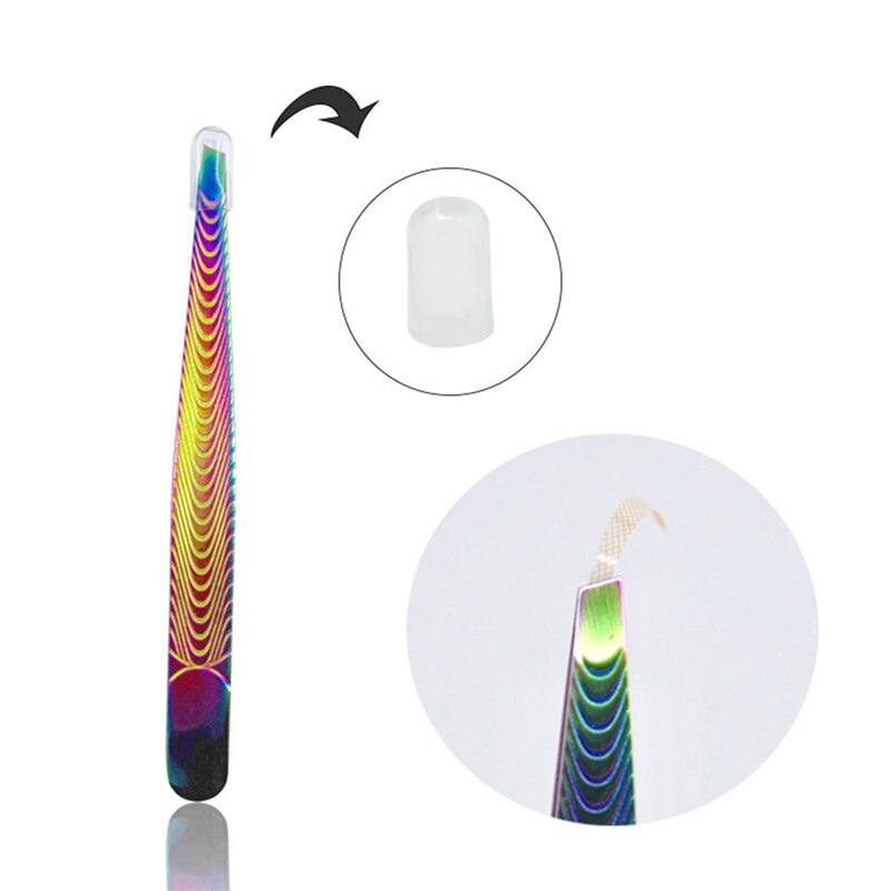 Pinzas profesionales de acero inoxidable para depilación de cejas, herramienta de maquillaje para mujeres, 1 ud.