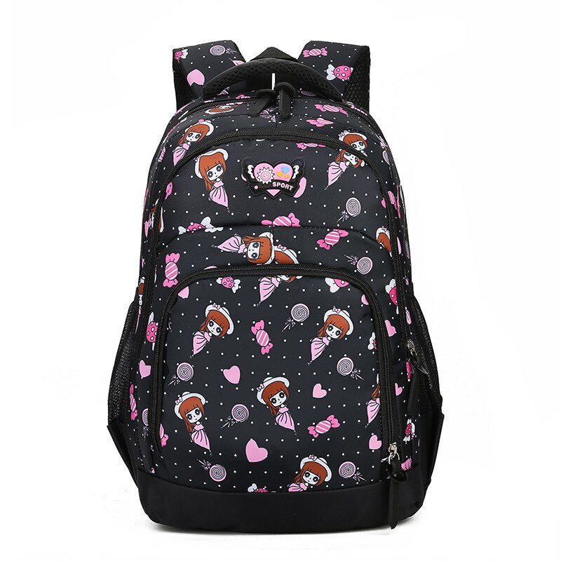 Grande Capacità Dei Bambini Borse Da Scuola Per Le Ragazze adolescenti Zaino impermeabile Scuola zaino ortopedico Schoolbag mochilas escola: black 2