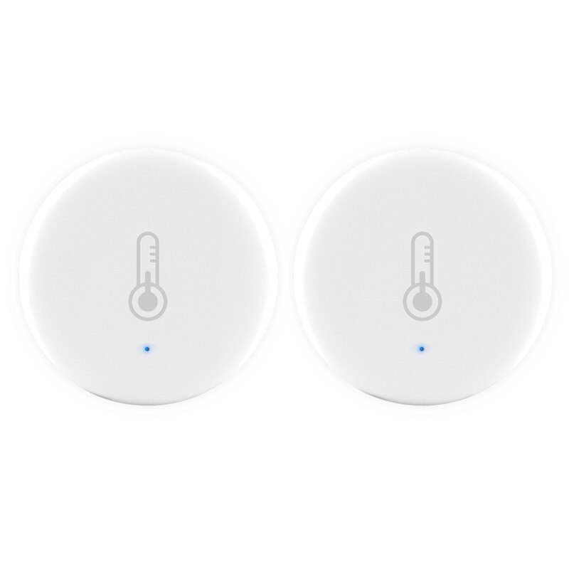 Tuya Zigbee Smart Temperatuur En Vochtigheid Sensor Tuya/Smart Leven App Batterij Aangedreven Smart Home Security Alexa Google Thuis: 2Pcs