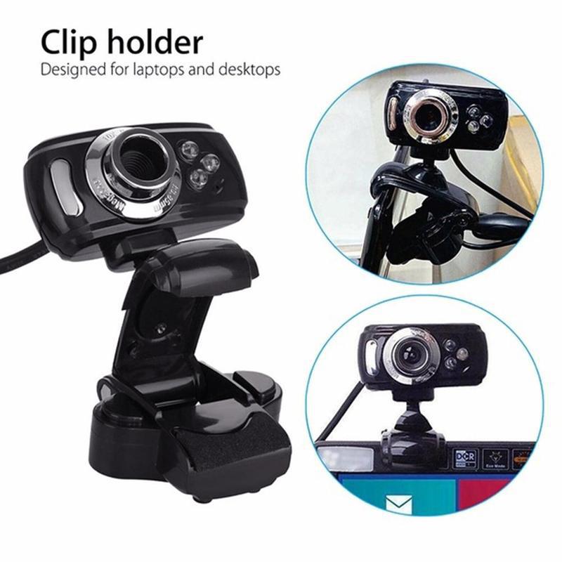 Hd Webcam Met Microfoon Nachtzicht Megapixel Webcam Met Clip Houder Voor Computer Pc Laptop Desktop