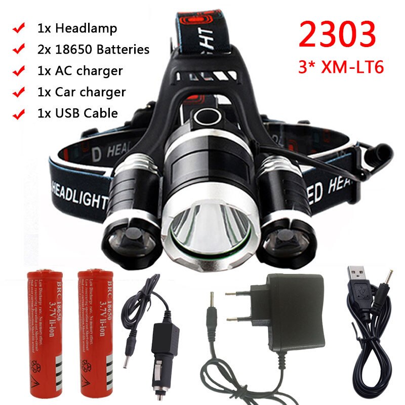 Litwod Z20 CREE XHP70.2 LED phare avant lampe frontale lampe torche 18650 batterie VS 3 pièces XM-L T6