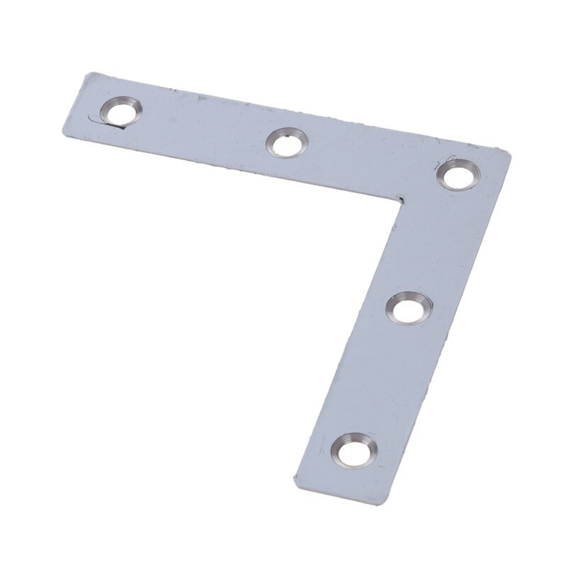 Angle Plate Corner Brace Flat L Shape Repair Bracket 80mm x 80mm