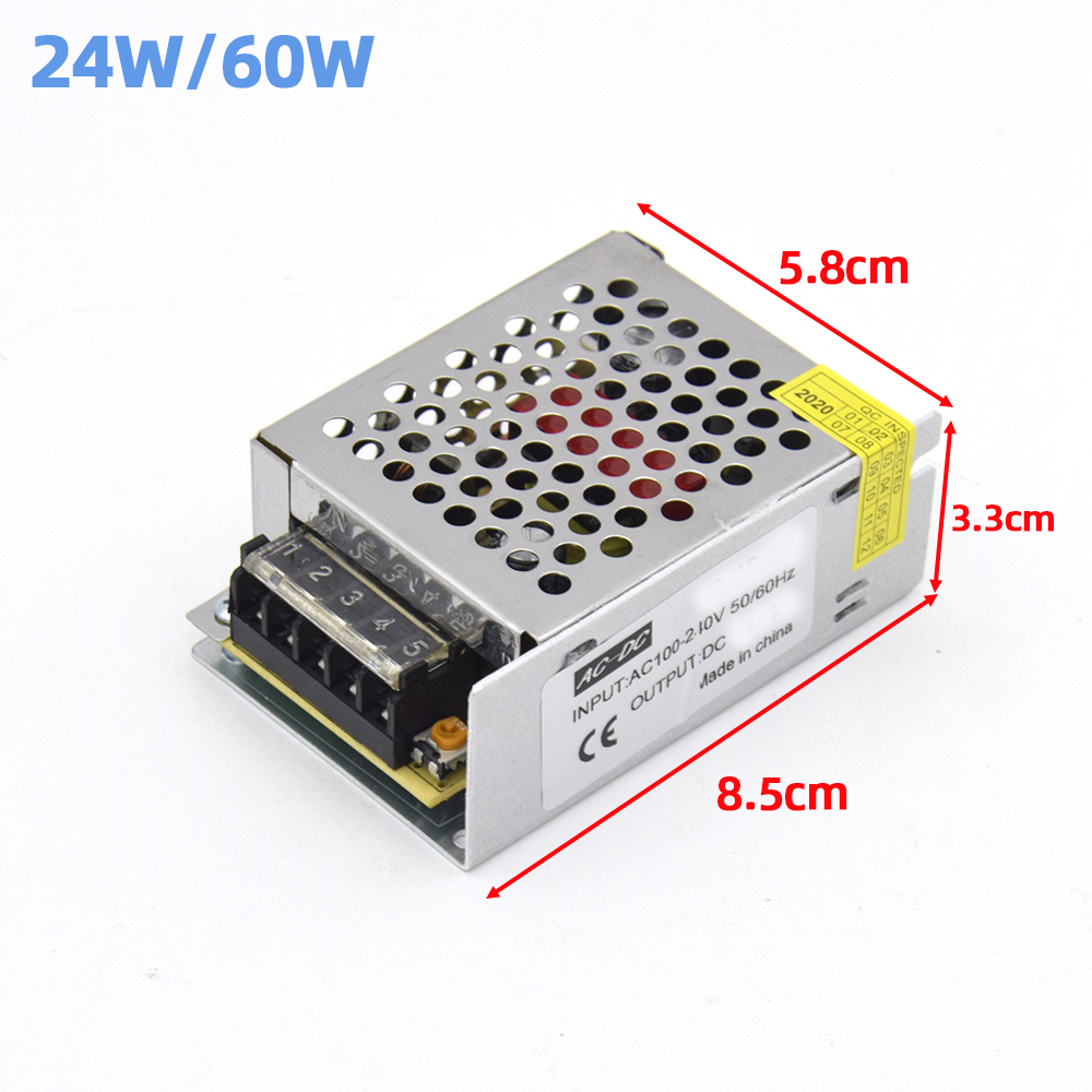 24W 60W 80W 120W Schakelende Voeding Licht Transformator AC110V 220V Naar DC 12V 24V Voeding Bron Voor Led Strip CCTV
