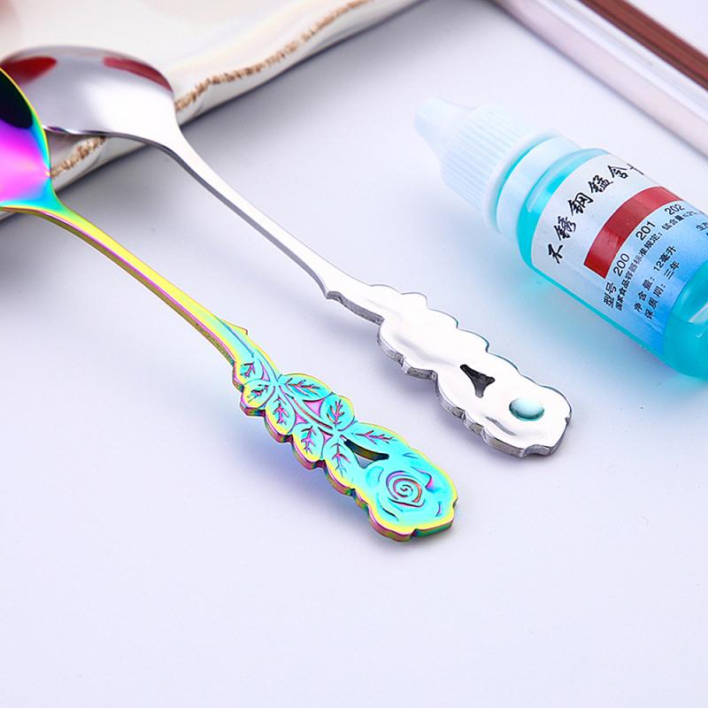 1PC Mermaid Shape Stainless Steel Spoon Stirring Coffee Spoon Tea Stirring Spoon For Home Kitchen Tableware Accessories