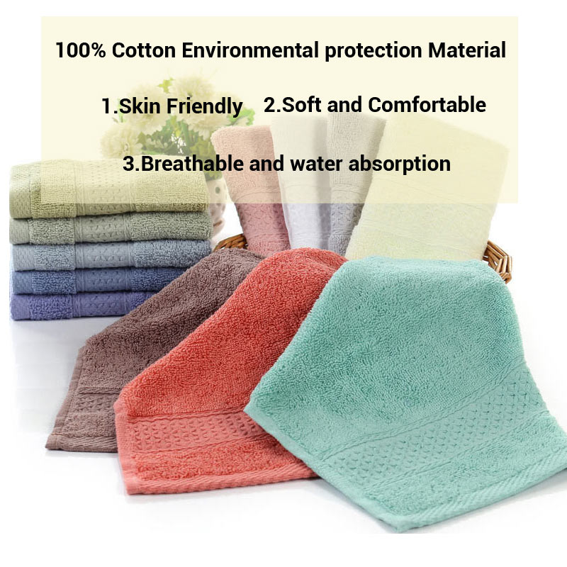 Small Cotton hand towels Square Face Towel Bathroom Soft kids Child Washcloth 34*34cm 17colors