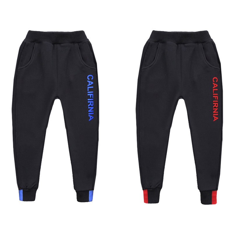 Koreansk stil slim fit sportsbukser til teenagere børn dreng bomulds fleece blyantbukser børn afslappede højtaljede joggingbukser