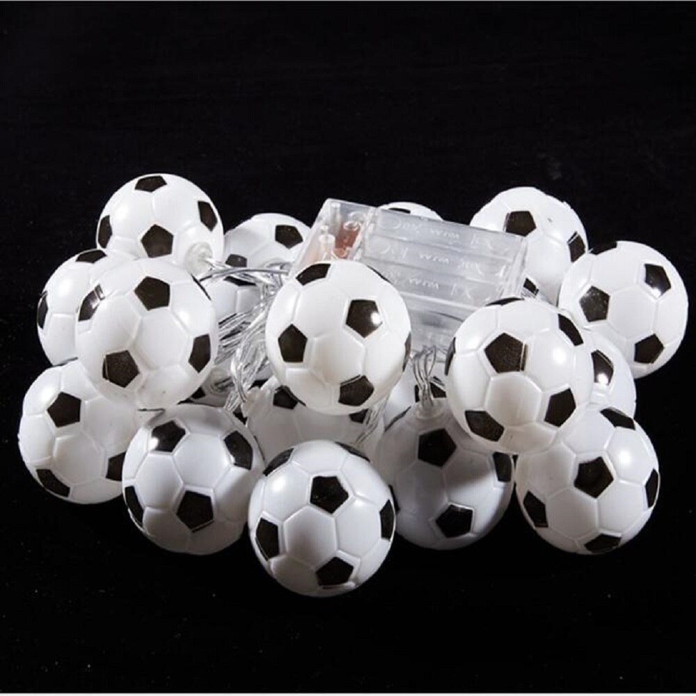 USB/Battery Powered LED Soccer Balls String Light Fairy Football Garland Light for Home Bedroom Theme Party Xmas Decoration