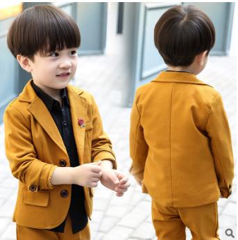 Traje Formal para niños, ropa de boda, de invierno, ropa clásica para niños, 2 uds.: chaqueta + Pantalones, ropa para bebés de 2 a 8 años,: 7 años