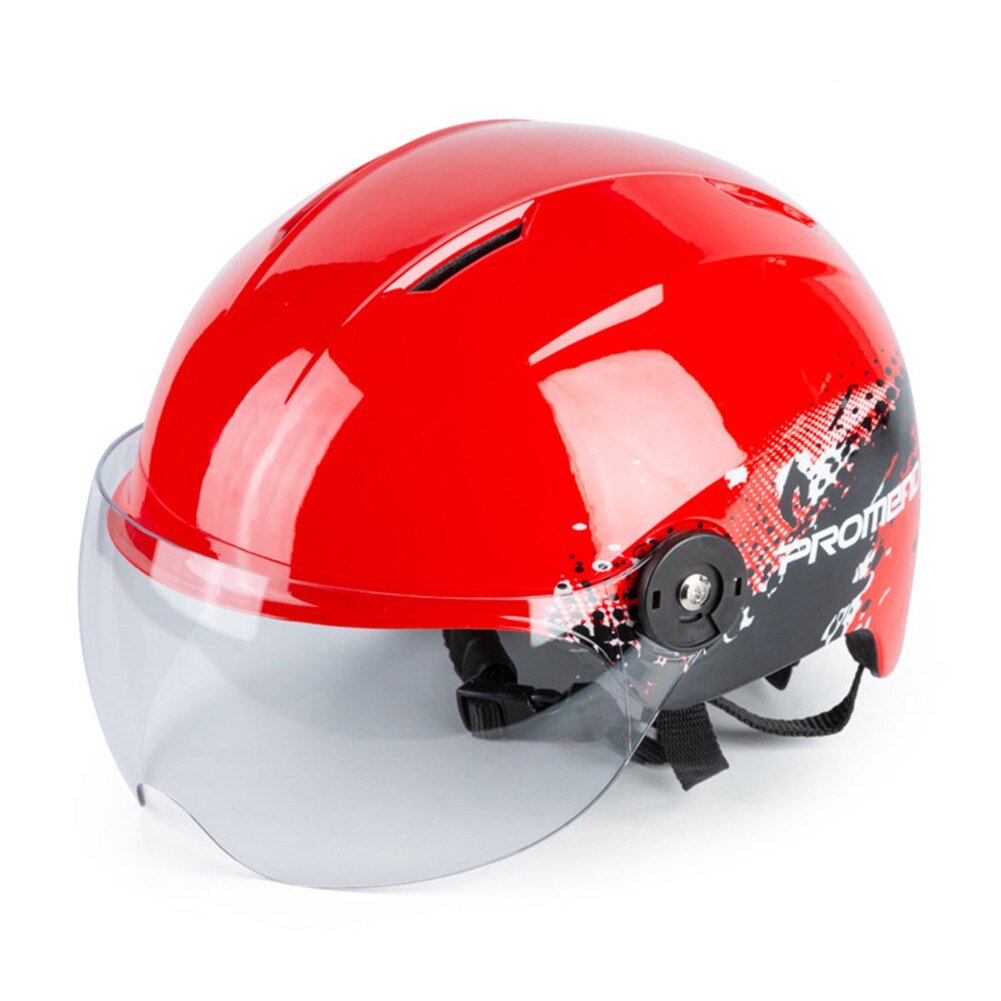 Mtb Road Fiets Helm Mountainbike Fietsen Sport Veiligheid Helm Met Bril Alle Size Mannen Vrouwen Mtb Racefiets helm: Red