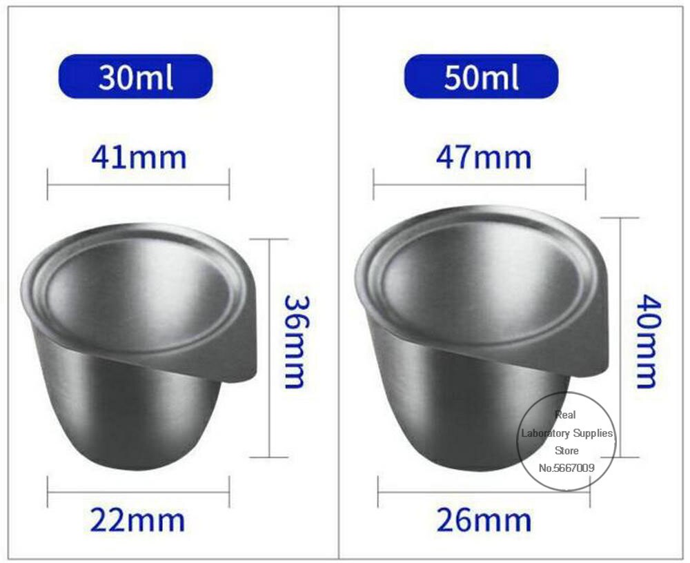 Crisol de hierro con cubierta, recipiente de alta pureza resistente a altas temperaturas, 30ml /50ml, 5 uds./10 Uds.