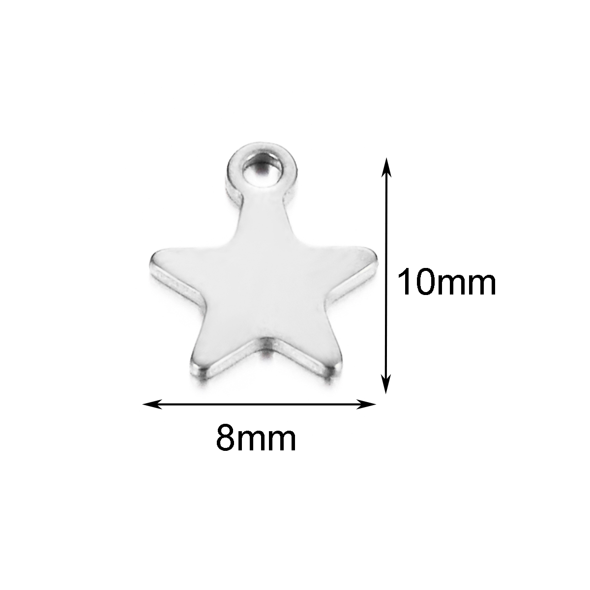 50 sztuk/partia puste tagi ze stali nierdzewnej Tiny Star Charms wisiorek DIY na naszyjnik bransoletka akcesoria do wyrobu biżuterii: W kolorze jasnożółtym, złotym