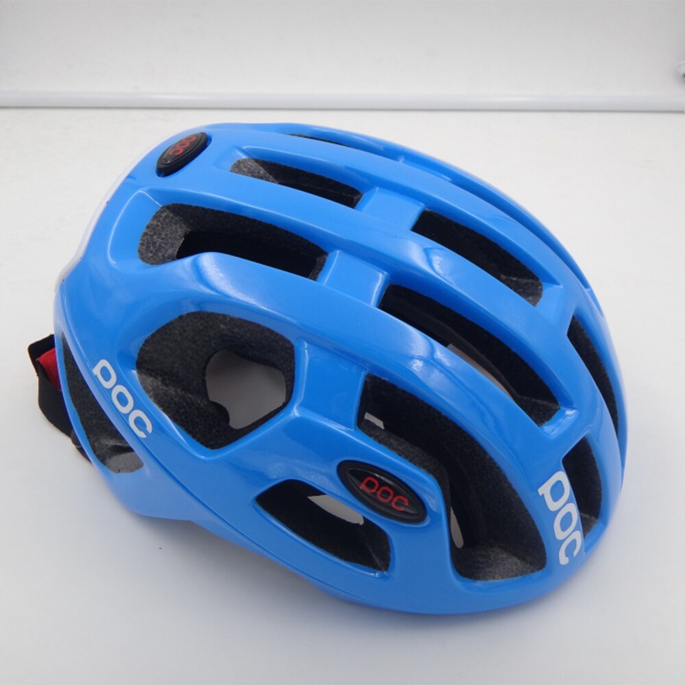 Vejhjelm cykling eps mænds kvinders ultralette mtb mountainbike komfort sikkerhed cyklus hjelm sikker mænd kvinder 54-61cm: Blå