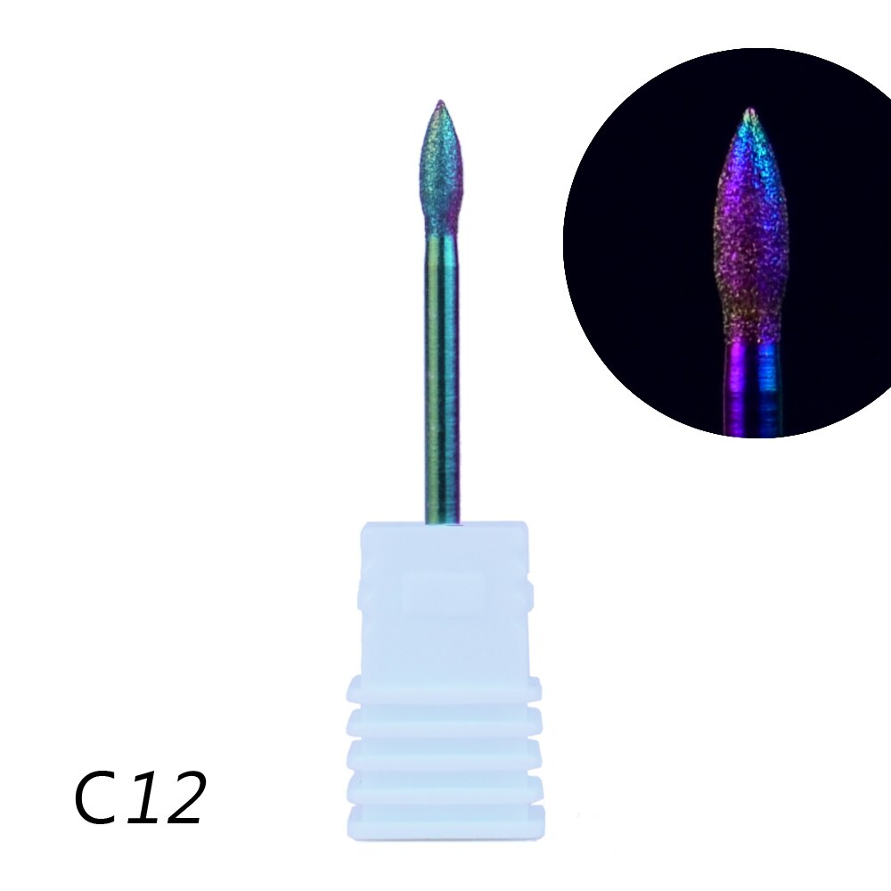 20 typer fræser til manicure neglebor regnbue diamant manicure maskine pedicure elektriske negle bor tilbehør: 12