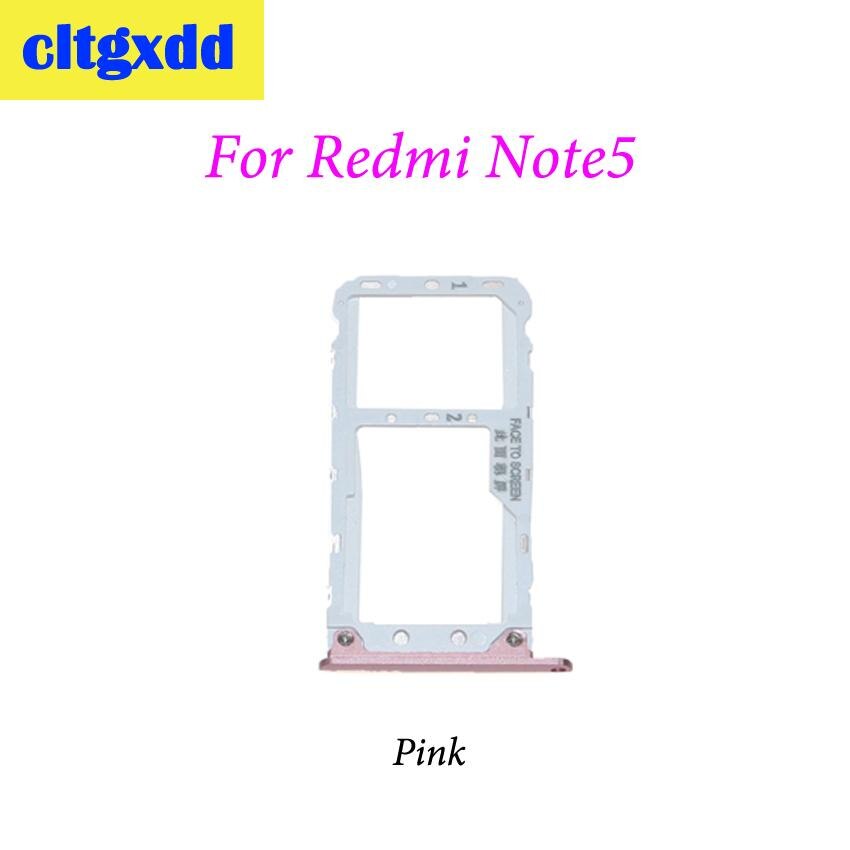 Cltgxdd SIM Kaart Lade Socket Slot Houder Voor Xiaomi Redmi Note 5 Note 5A Sim Kaarten Adapters Telefoon Vervanging Spare onderdelen: For Note 5 Pink