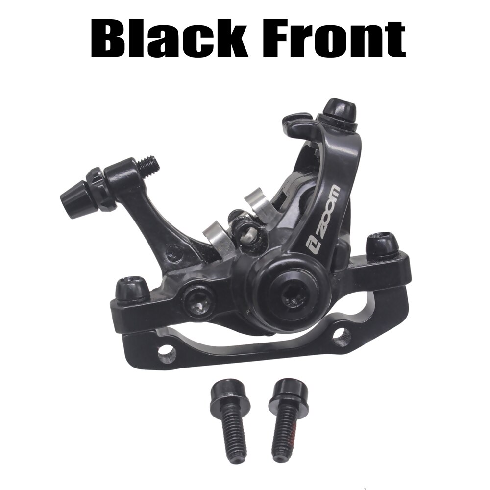 ZOOM Aluminum Alloy MTB bicycle Disc Brake Mountain Road MTB Bike Mechanical Caliper Disc Brakes Cycling Double Brake: DB680 Black Front