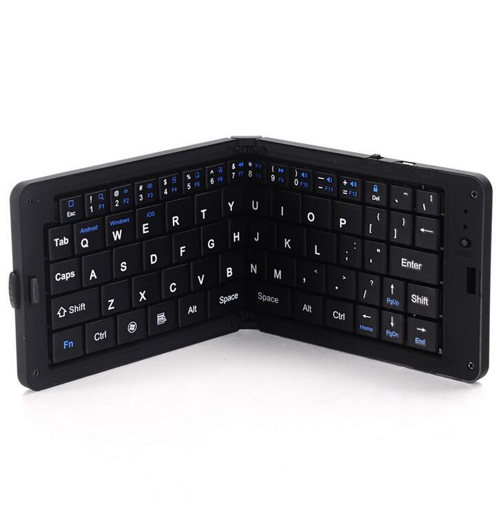 KB218 Foldable mobile phones Keyboards tablet Bluetooth Keyboard cell phone Keypad for Android IOS Windows Iphone Ipad xiaomi: KB218-Black