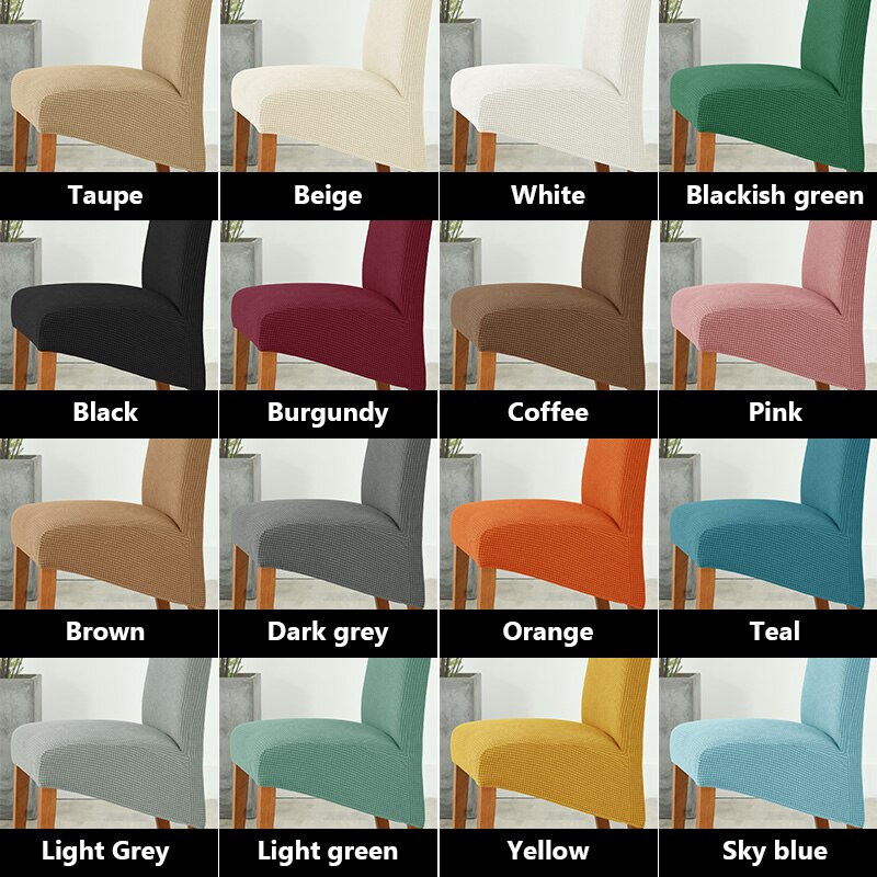 Jacquard XL Dining Chair Cover Extra Large Elastic Stretch Case for Chairs Spandex Long Back Chair Slipcover Kitchen