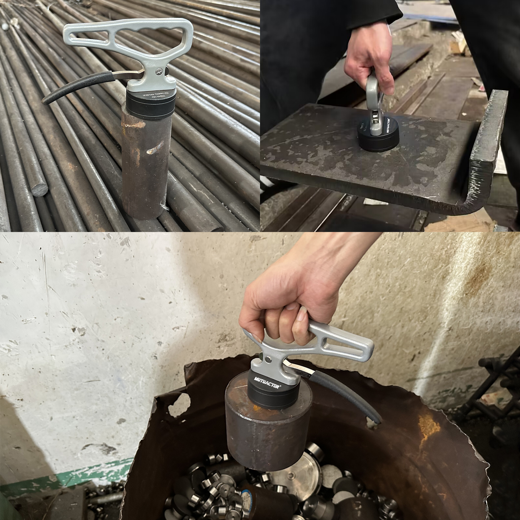 Heavy Duty sterke magnetische pick-up tool magneet tillen snelsluiting draagbare materiaalsammelaar ergonomische handgreep ijzeren plaat