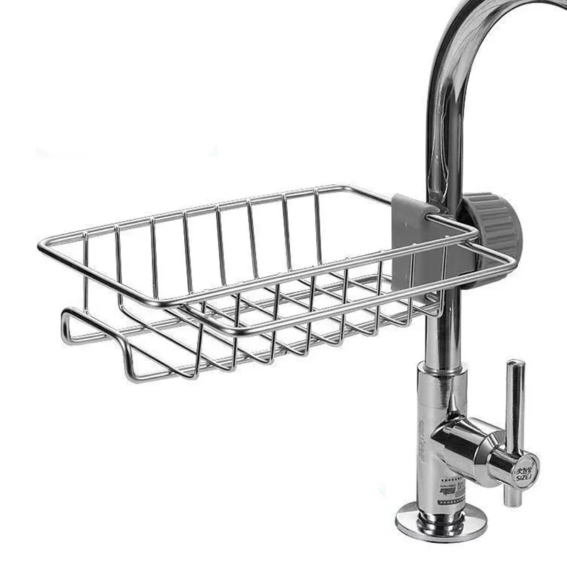 Keuken RVS Gootsteen Afvoerrek Spons Opslag Kraan Houder Zeep Afdruiprek Handdoekenrek Plank Organisator Keuken Accessoires
