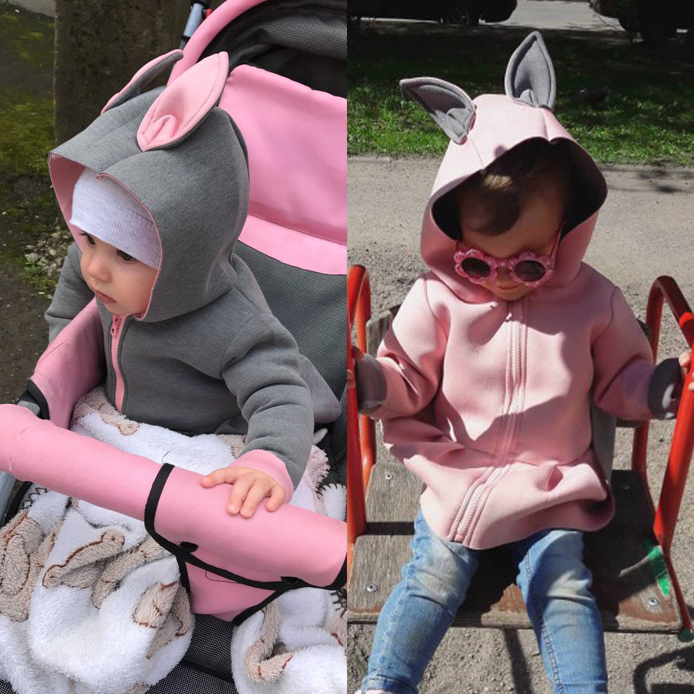 Peuter Baby Meisje Kleding Jassen Leuke Hooded Jasje Winter Warm Peuter Kids Konijn Oor Hoodies Jassen Outfits