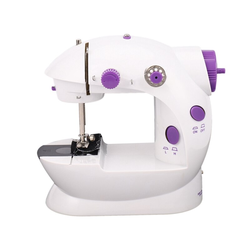 Eu Plug Mini Electric Handheld Sewing Machine Dual Speed Adjustment With Light Foot AC220V Double Threads Pedal Sewing Machine C: Default Title