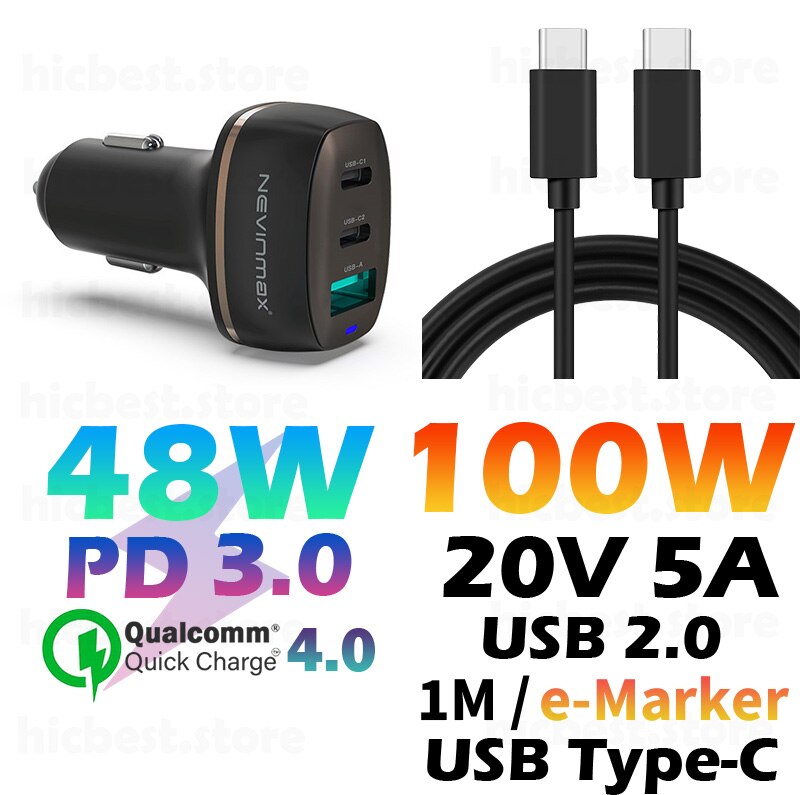 Cargador rápido de teléfono para coche, cargador de 48W PPS PD para Samsung S20 Note 20 Ultra Note10 QC 4,0 USB tipo C, para iPhone 12 SE 11 Macbook: 5