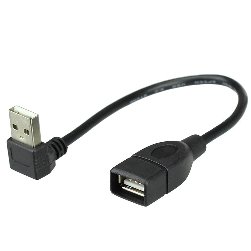 10Cm 20Cm 40Cm USB2.0 Kabel Usb Man-vrouw Verlengkabel 90 Graden Schuine: Down angled / 0.2 m