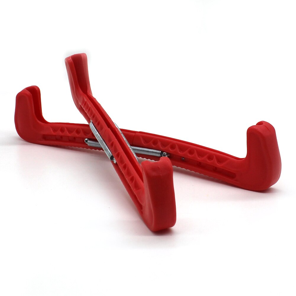 Herramienta de protección de hoja de cubierta para patines, accesorio de protección de primavera ajustable, para patinaje al aire libre, portátil, Hockey sobre hielo, 1 par