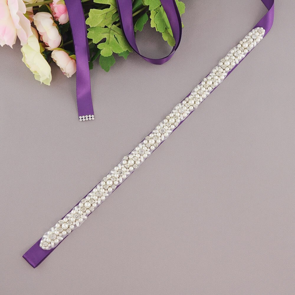 Silver strass brudben strumpeband bröllop strumpeband bälte brud lår ben strumpebandsring för kvinnor kvinnlig brud: Lila