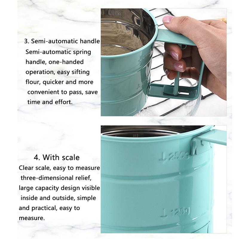 Kapmore 1 Pc Zeefje Creatieve Handmatige Roestvrij Staal Meel Zeef Bakken Tool Mesh Zeef Bakken Tools Voor Keuken