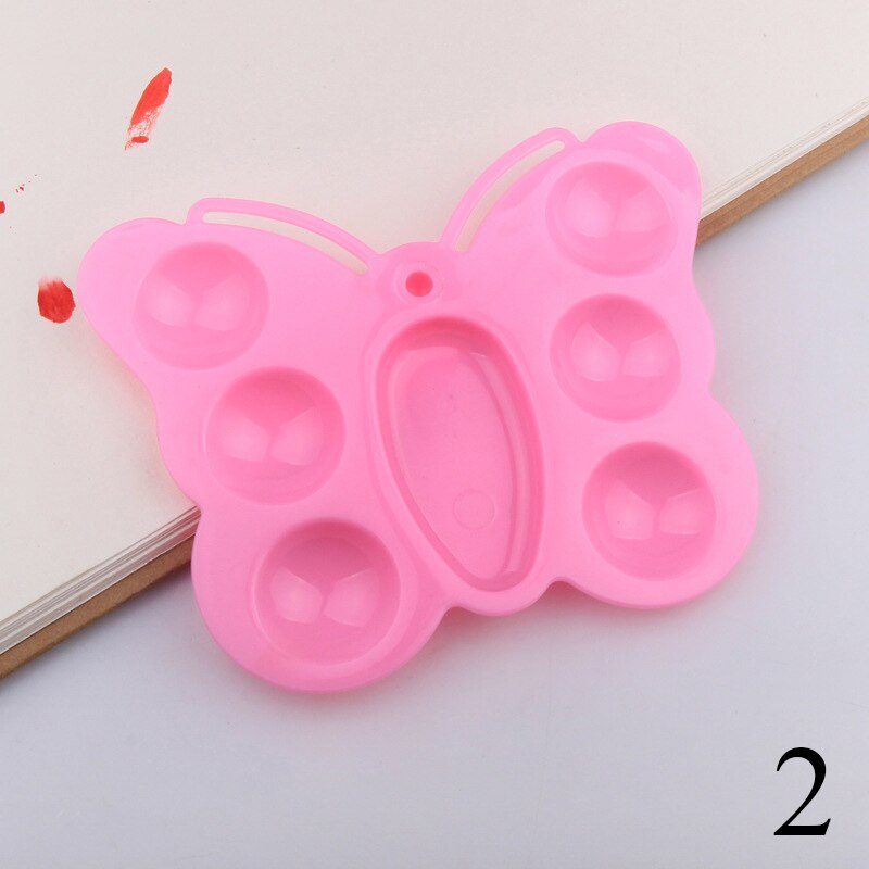 Cartoon Animal Plastic Palette Colorful Multi-function Oil Painting Palette Children Watercolor Painting Supplies Drawing Tool: 2