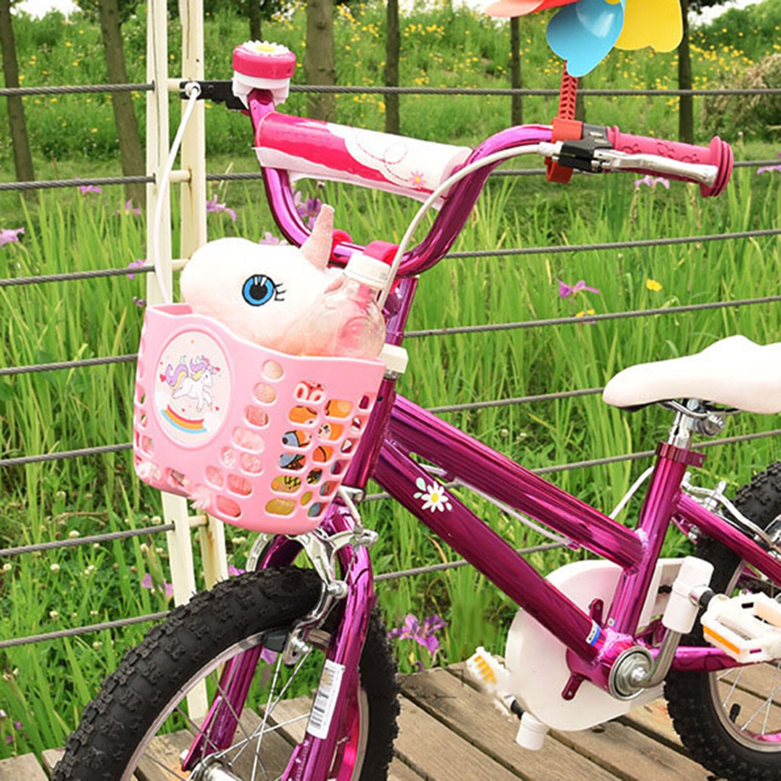 Kids Bike Pannier Basket Children Bicycle Scooter Front Basket Hanging Outdoor Cycling Storage Front Shopping Kids Accessories