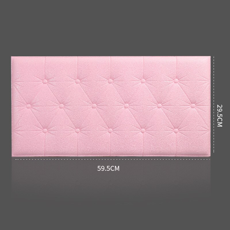 Barnas tatami anti-kollisjon myk pakke vegg klistremerke selvklebende tapet for soverom barnerom barnehage hjemmeinnredning: Rosa