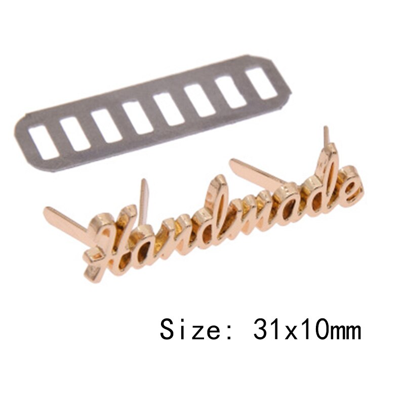 10 sztuk ręcznie lista metalowe etykiety ubrania odzieży na etykiety ręcznie robione tagi dżinsy torby buty DIY materiały krawieckie