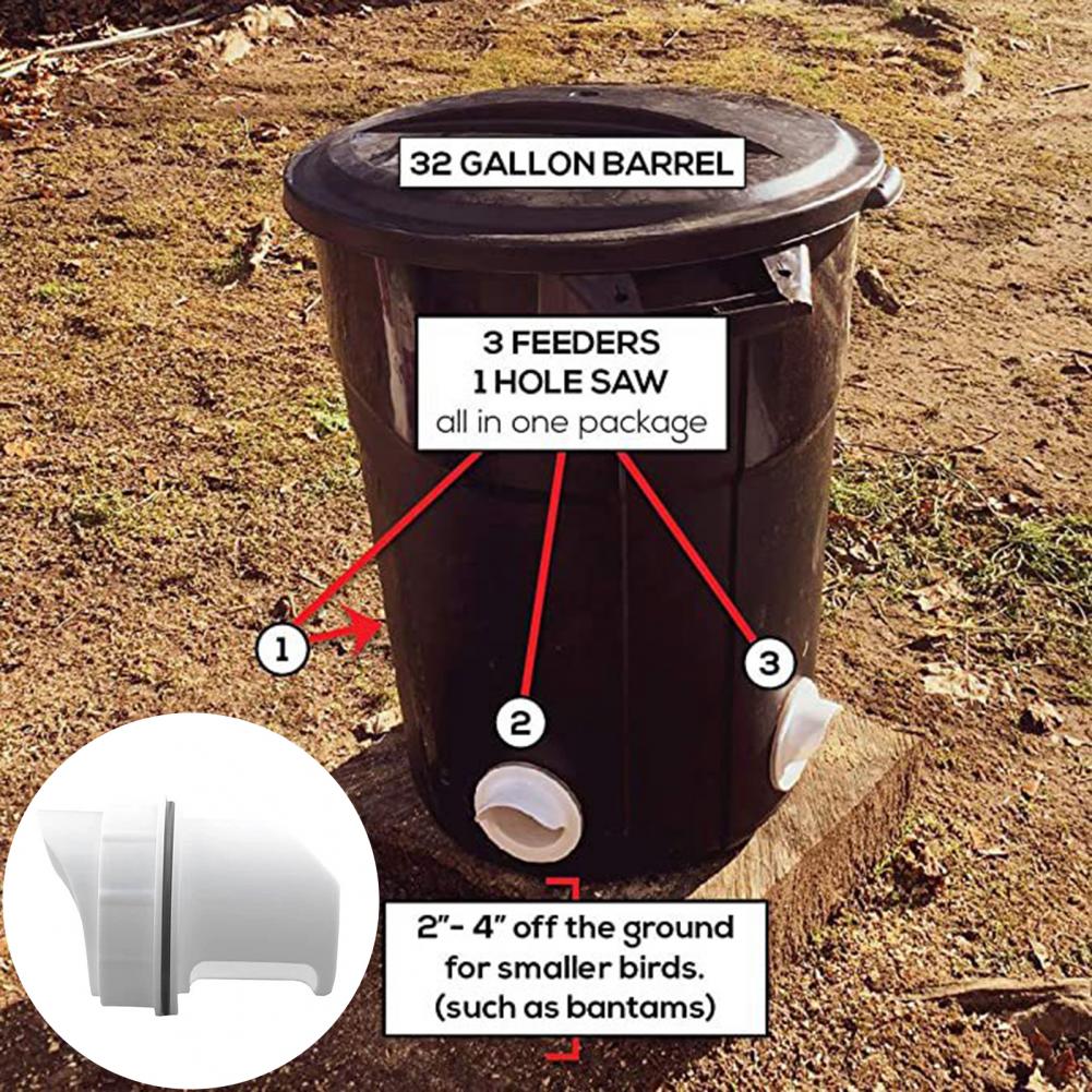 1 Set Modern Duck Feeder Kit Moisture-proof Detachable with Waterproof Seals Effortless Chicken Duck Feeder Kit