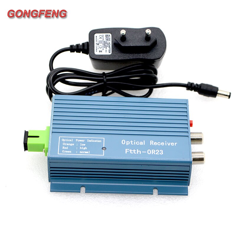 1PCS OR23B FTTH CATV Optical Receiver With WDM, AGC Converter SC APC Connector Mini Mode With Inch RF 2 Output Special