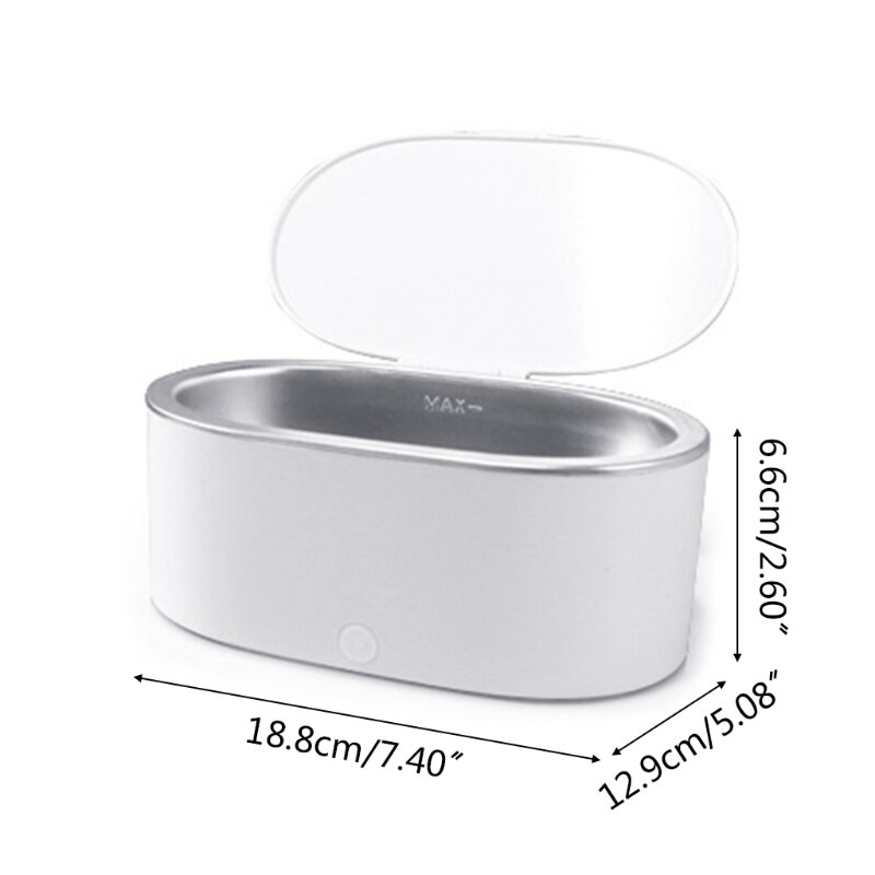 Mini nettoyeur de bijoux à ultrasons 24W, 500ml 220-240V, outil de maquillage pour lunettes, montre, Machine de nettoyage en un clic