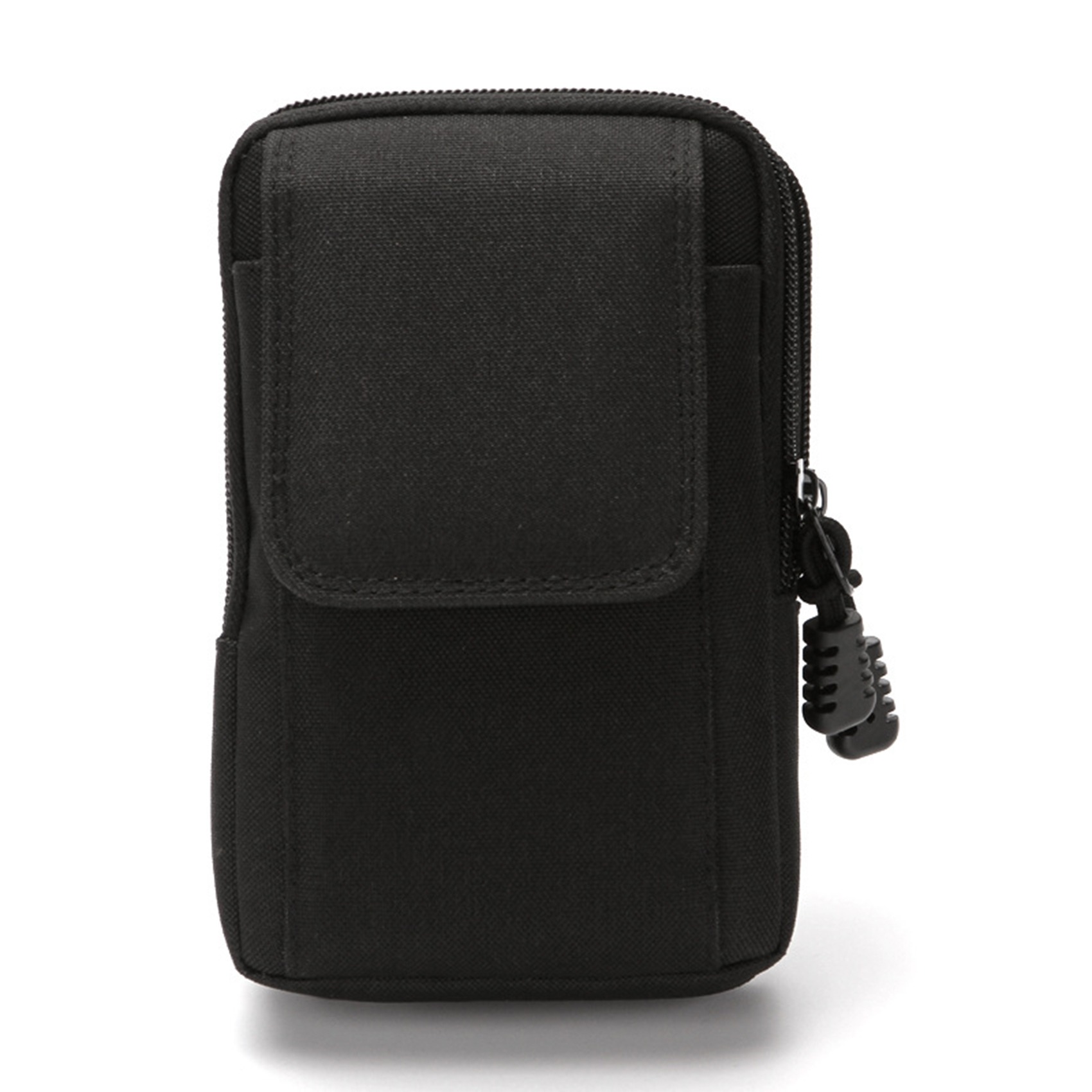 6.5 tommer kanvas mavetasker vintage udendørs sport mobiltelefontaske mænd bære bælte mavetaske mini brysttaske til dreng crossbody taske: Sort