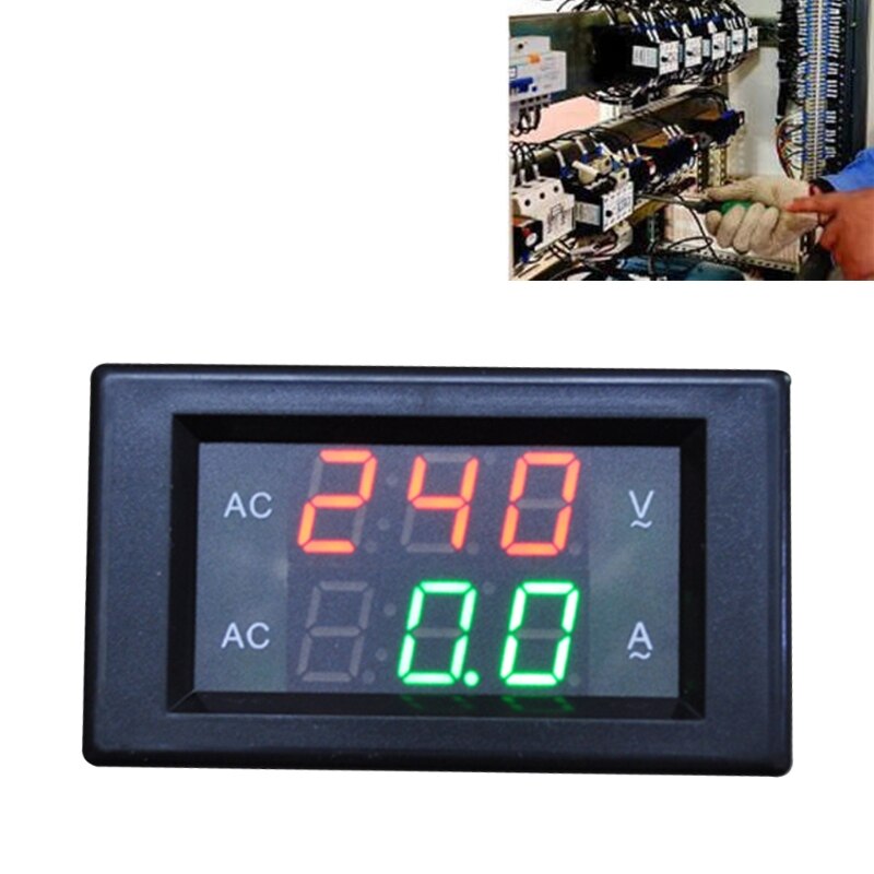 YB4835VA—500V/50A Digital Display AC Voltmeter Ammeter Panel Amp Device Volt Voltage Current Meter Voltage Measurement