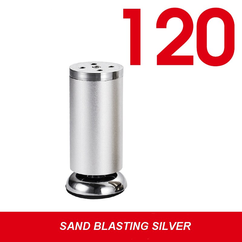 High End Furniture Foot Cushion Thickened Reinforcement Sofa Cabinte Table Legs Chair Leg Feet Protector Stand Foot Cover: Sand Silver-120MM