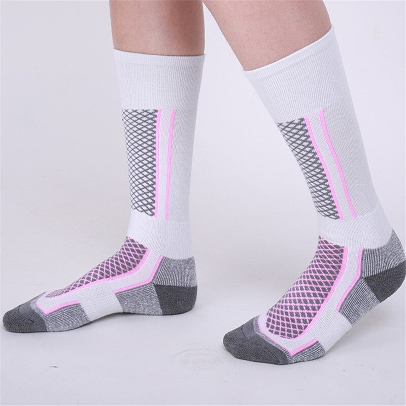 1 Paar Skiën Sokken Winter Outdoor Running Fietsen Hoge Elastische Sok Dikker Thermische Vissen Sport Accessoire Mannen Vrouwen: 1