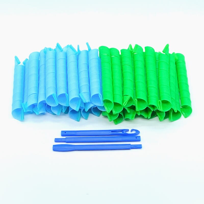 Rulos mágicos para rizos en espiral, Kit de peinado sin calor para cabello largo, 40 piezas (45/50/55cm), la mayoría de los tipos de peinado
