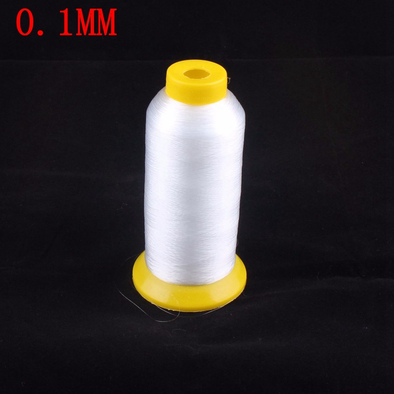 Svart hvit nylon usynlig fiske tråd hjul gjennomsiktig beading tråd nylon diy sy forsyninger håndlaget tilbehør: 0 poeng 1mm hvitt
