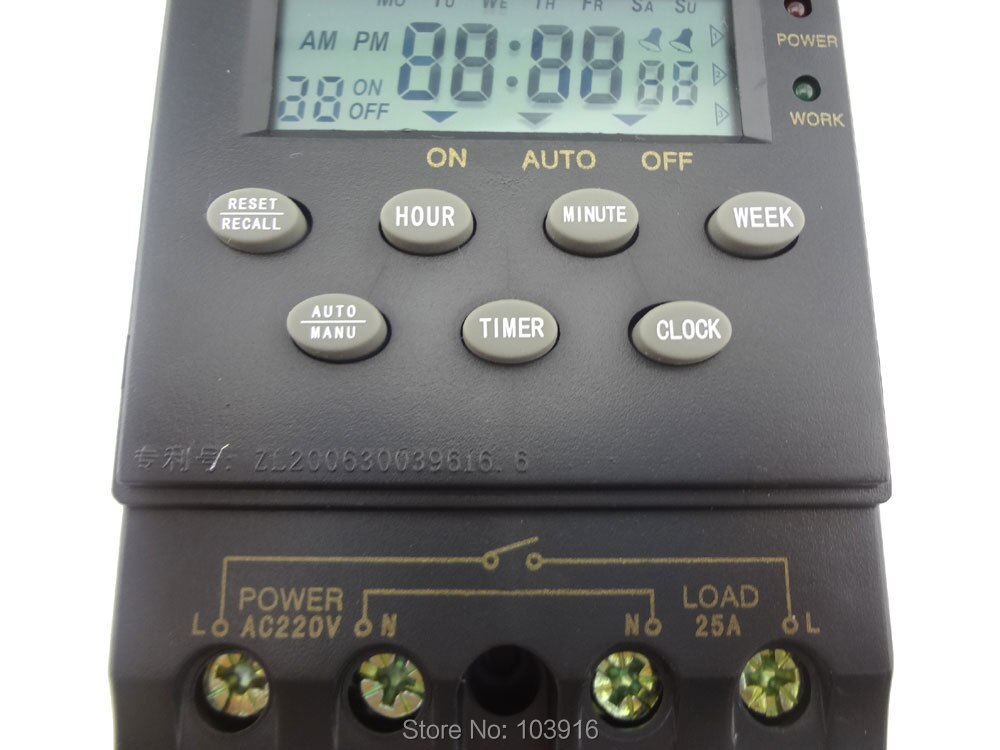 220V Timer Switch Timer Controller program/programmable timer switch 25A amps, LCD display