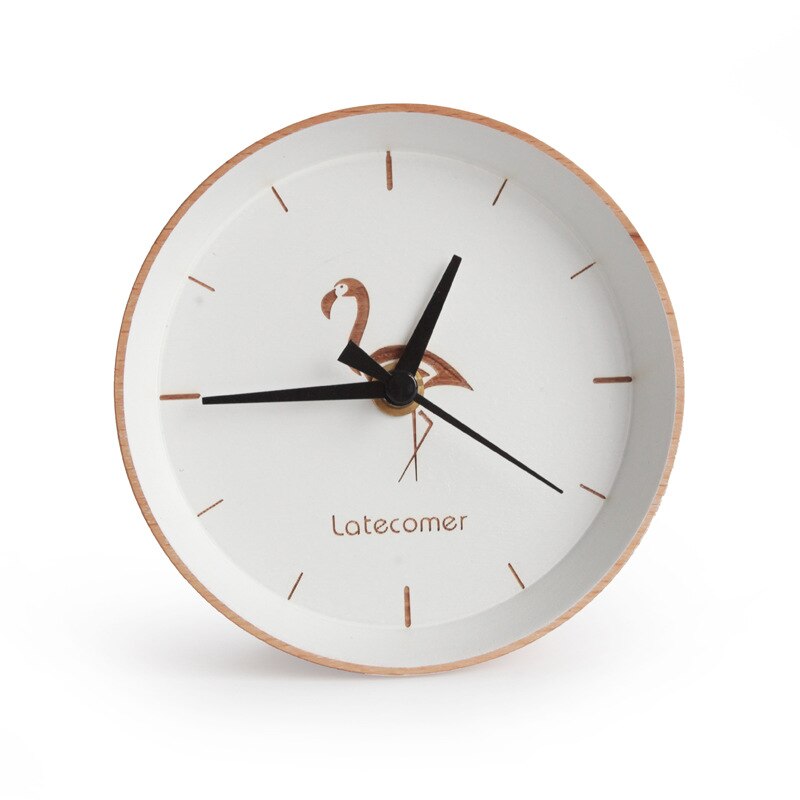 Wekker Laatkomer Japanse Stijl Houten Desktop Slaapkamer Woonkamer Desktop Elektronische Klok Digitale Klok BB4