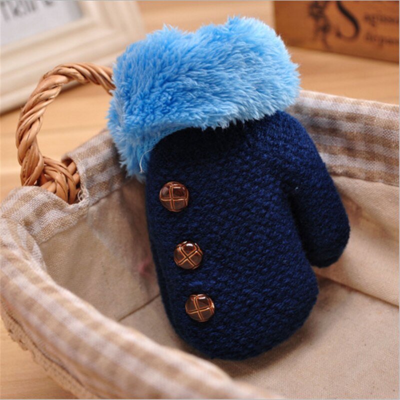 Baby Handschuhe Volle Finger Junge Mädchen Handschuh Kleinkind Baumwolle betroffen Blatt Winter Warme Handschuhe Kleinkinder Gestrickte Fäustlinge für 1-4Y Baby: Typ 1