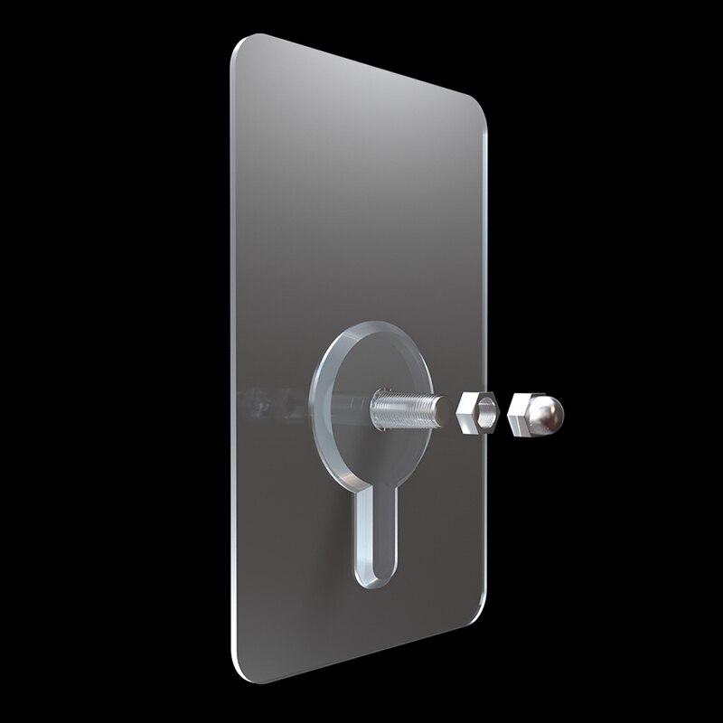Transparent Strong Self Adhesive Hook Punch-free Storage Hanging Door Wall Hangers Hook Kitchen Bathroom Accessories 6Pcs: 10mm